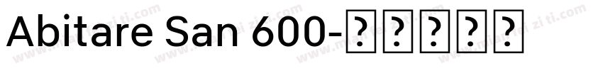 Abitare San 600字体转换